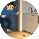 深夜にゴキブリを1匹見かけた…