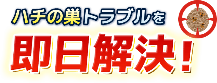 ハチの巣トラブルを即日解決！