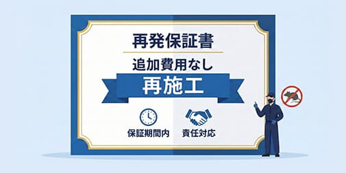 最長5年間の無料保証！アフターフォローも万全